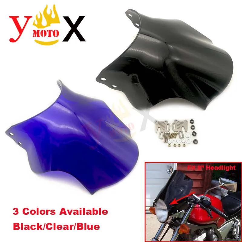 Street Bike Motorcycle Windscreen Windshield Deflector For Honda CB400 VTEC I II III CB750 CB600 CB1300 XJR1200 XJR400 ZRX400