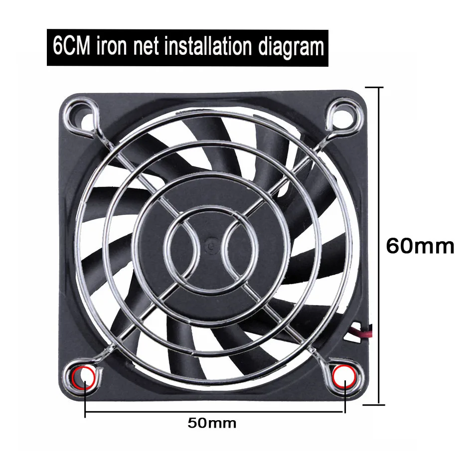 Boîtier pour ordinateur, 10 pièces, 60mm, protecteur de grille de ventilateur, housse de protection des doigts en métal