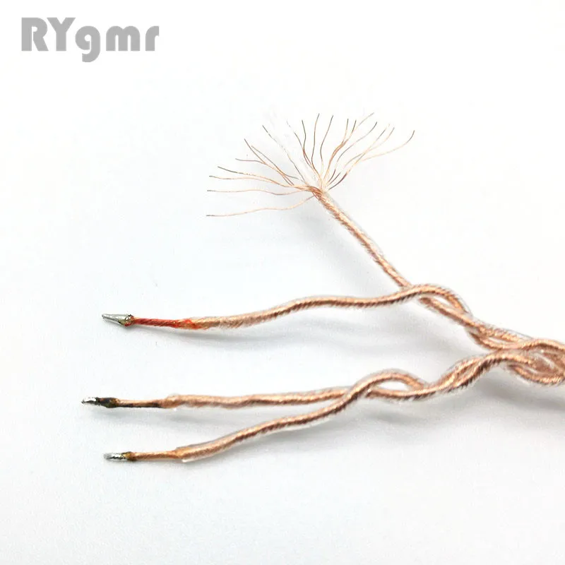 RY-C10 rame singolo cristallo auricolare super morbido filo febbre riparazione aggiornamento spina in metallo cavo per cuffie fai da te 19-core x 4