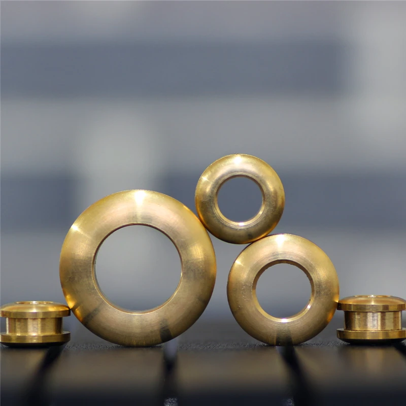 10 Pieces 13*7mm Brass Gas Hole Screw Grommets Connection Eyelet DIY Bag Part Hardware Handmade Cloth Ring Leather Craft Buckle