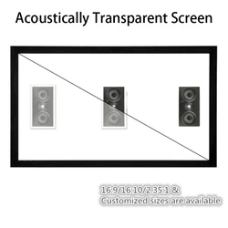 F1HWAW – écran de Projection 4K tissé acoustique Transparent, cadre fixe, pour home cinema 16:9 HDTV