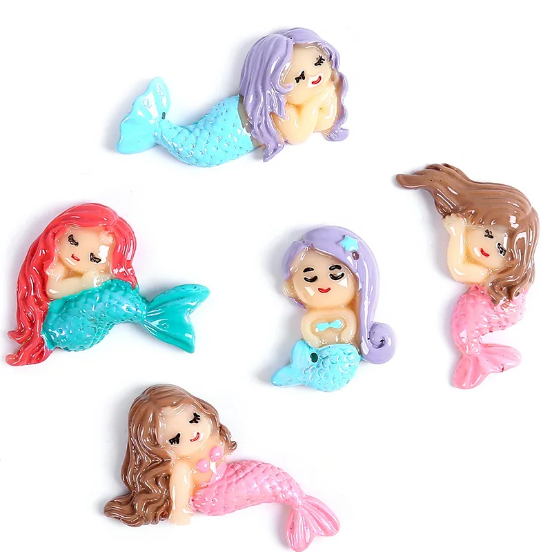 8Pcs Mermaid Fluffy Polymer Slime Filler Box Toys For Children Charms Modeling Clay DIY Kit Accessories Kids Plasticine Gift