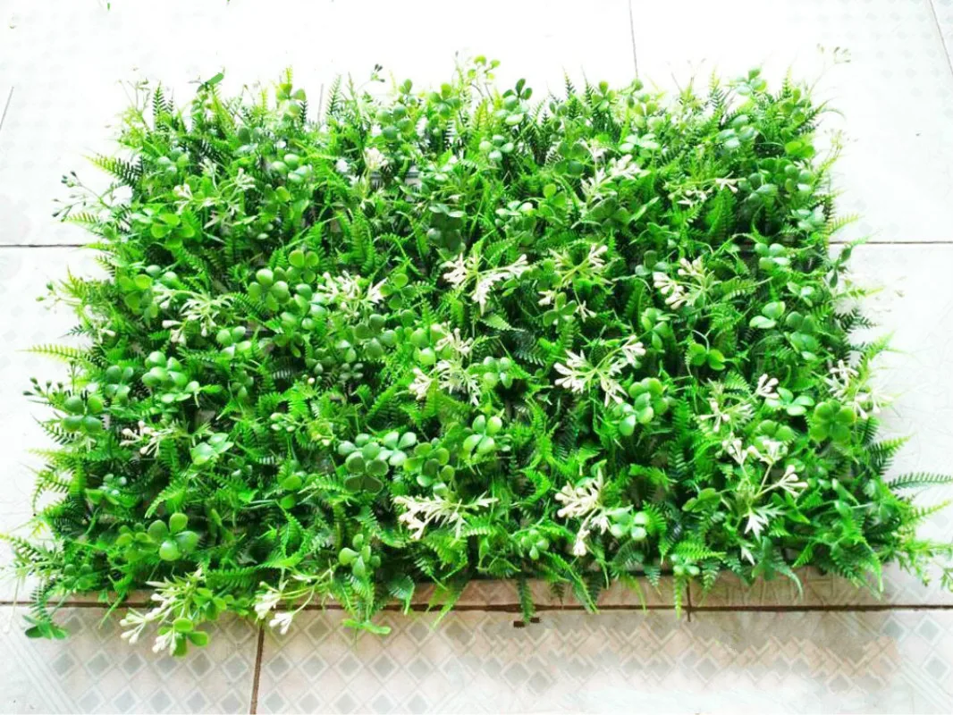 

3D Wall Stickers for Garden Decoration, Artificial Grass, Green Landscaping, Square Lawn, Eucalyptus Leaves, DIY, 40*60 cm