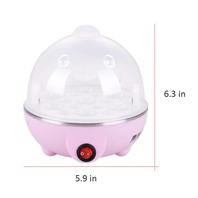 Electric Egg Cooker, Omelet, Scrambled, Soft, Medium, Hard-Boiled Boiler Cooker with Auto Shut-Off and Buzzer, Measuring Cup In