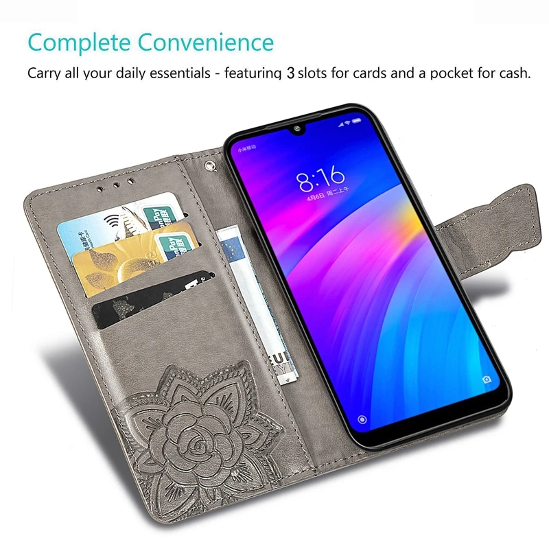 Butterfly Wallet Case for Xiaomi Redmi 8 8A 7A 7 6A 5 Plus GO Redmi Note 8 Pro 7 8T 6 5 Leather Cover on Mi A3 A2 9 Lite 8 9T