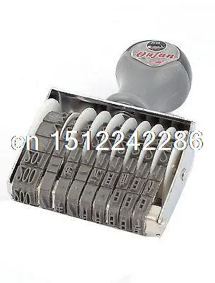 Date Design 0-9 Arabic Numerals Rolling Stamp Numbering Machine Gray