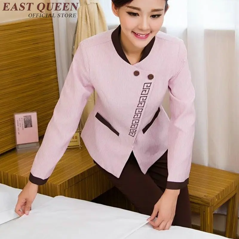 Hotel uniform Restaurant serveerster uniformen serveerster uniform gebak chef kleding housekeeping kleding NN0136 W