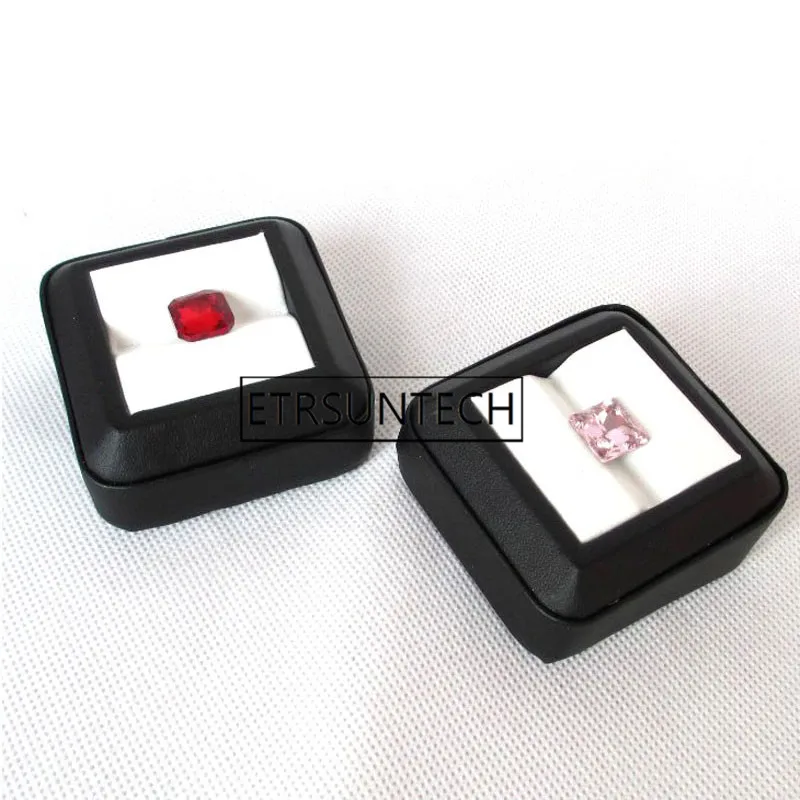 50pcs Display Stand Gemstones Diamonds Box PU Leather Jewelry Holder Beads Stud Earring Case Showcase