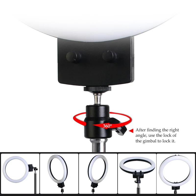 9 Inch LED Ring Light Selfie Ring Lamp Photographic Lighting With Tripod Phone Holder Photo Studio or YouTube/Photography/Makeup