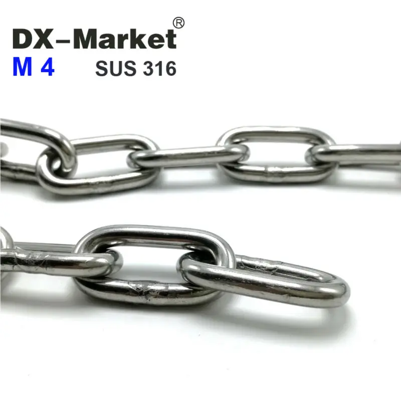 

4mm chain, 5 meters ,sus316 chain , high quality stainless steel rigging antirust chains