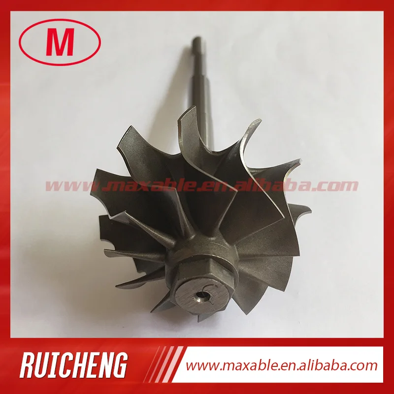 GT2554R/GT2560R 41.70/53.00mm 11 blades ball bearing turbine wheel&shaft/turbo wheel 6.45mm tip height