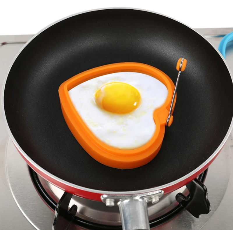 

500pcs Egg Molds Silicone Fried Egg Moulds Heart Pancake Eggs Mold For Kid Breakfast Essential Wholesale