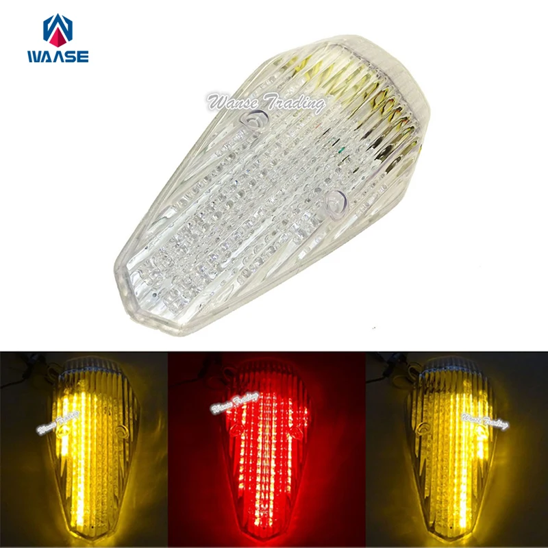 

Waase E-маркированный задний тормозной сигнал поворота, встроенный свет, прозрачный для 2009-2011 2012 2013 2014 2015 HONDA Shadow Aero 750 VT750