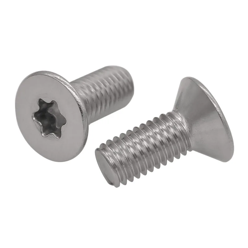 Flat torx screw M2 M2.5 M3 M4 M5 GB2673 Stainless steel Countersunk head torx screw flat six lobe security machine screws SUS304 image 2