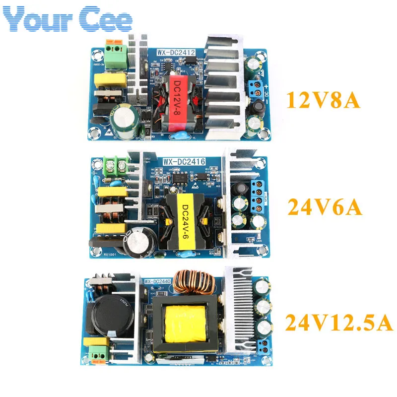 100W 150W 300W 12V8A 24V6A 24V12.5A AC-DC Isolated Switch Power Supply Module Buck Converter Step Down Board