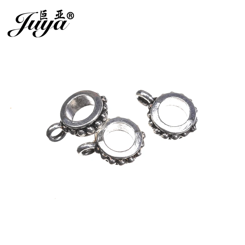 

JUYA Pendant Clip Clasp Bail Spacer Beads for Jewelry Making 11x8mm 50pcs DIY Necklace Bracelet Crafts Charms Connector DA0011