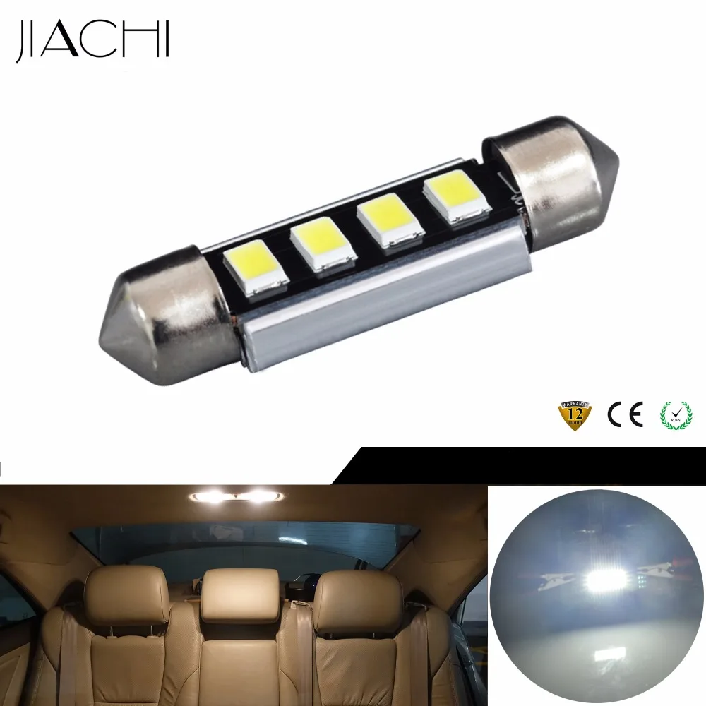 JIACHI 100PCS C5W Festoon Led Light 39MM 3910 CANBUS Error Free 5630SMD 4Chip Auto Car Replacement Bulbs Dome Reading Lamp DC12V