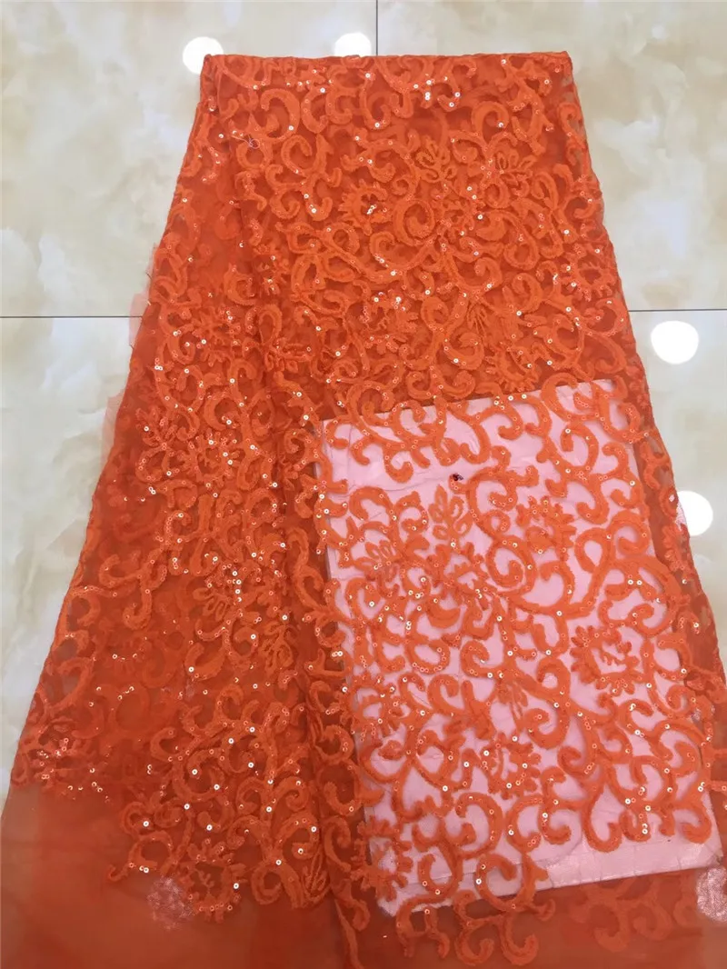 

New lace fabric african tulle net lace with sequins for evening dress latest design wholesale (5yard/lot) JRB-10805