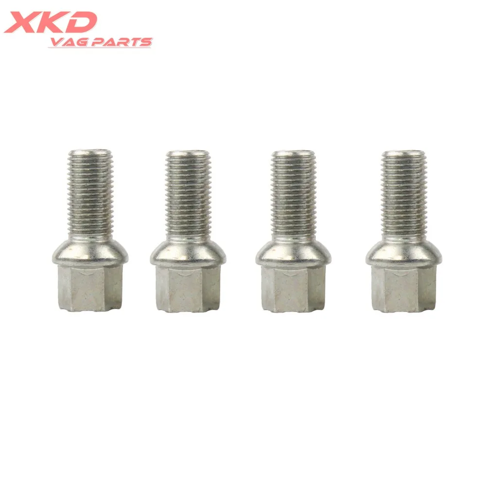 4pcs Wheel Bolt Fit For Corrado CC Eos Golf Je-tta G-TI Passat AU-D S5 S6 M14*1.5*27 8D0 601 139 D WHT 001 812  WHT 002 437