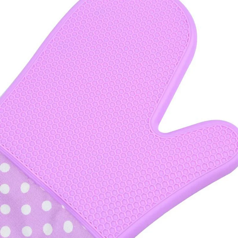 1PC Non-slip Insulation Silicone Microwave Oven Glove Kitchen Cooking  Baking BBQ High Temperature Thickening Glove G17