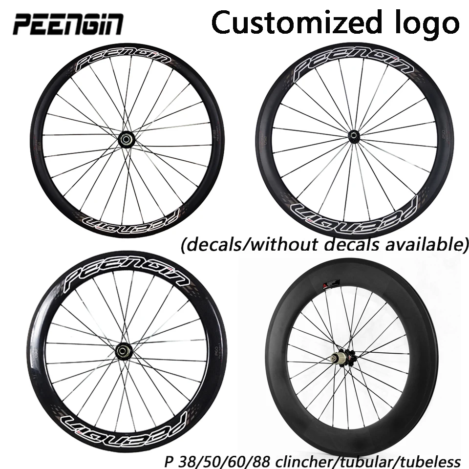 

OEM Decals Carbon Wheel 38 50 60 88mm 23/25W Clincher/Tubular NOVATEC/POWERWAY R36 Hub 700C Bike Wheelset Cycling Racing Parts