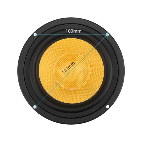 Imagen 2 del producto AIYIMA-altavoz de Audio de 5,25 pulgadas, columna de altavoz de graves medios de 4, 8 Ohm, 100W, cono de fibra de vidrio, cine en casa para estantería, bricolaje, 1 ud.