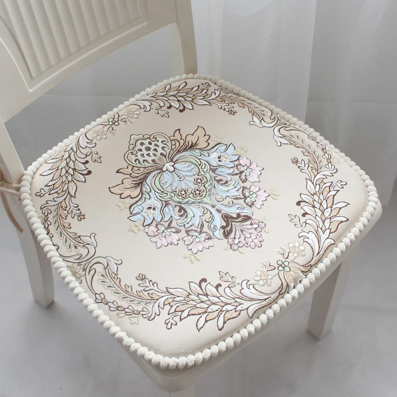 Tela Europea gruesa decorativa para el hogar, Coussins antideslizantes, Coussin, Almofada, no se encoge, mesa, silla de comedor, cojín antideslizante
