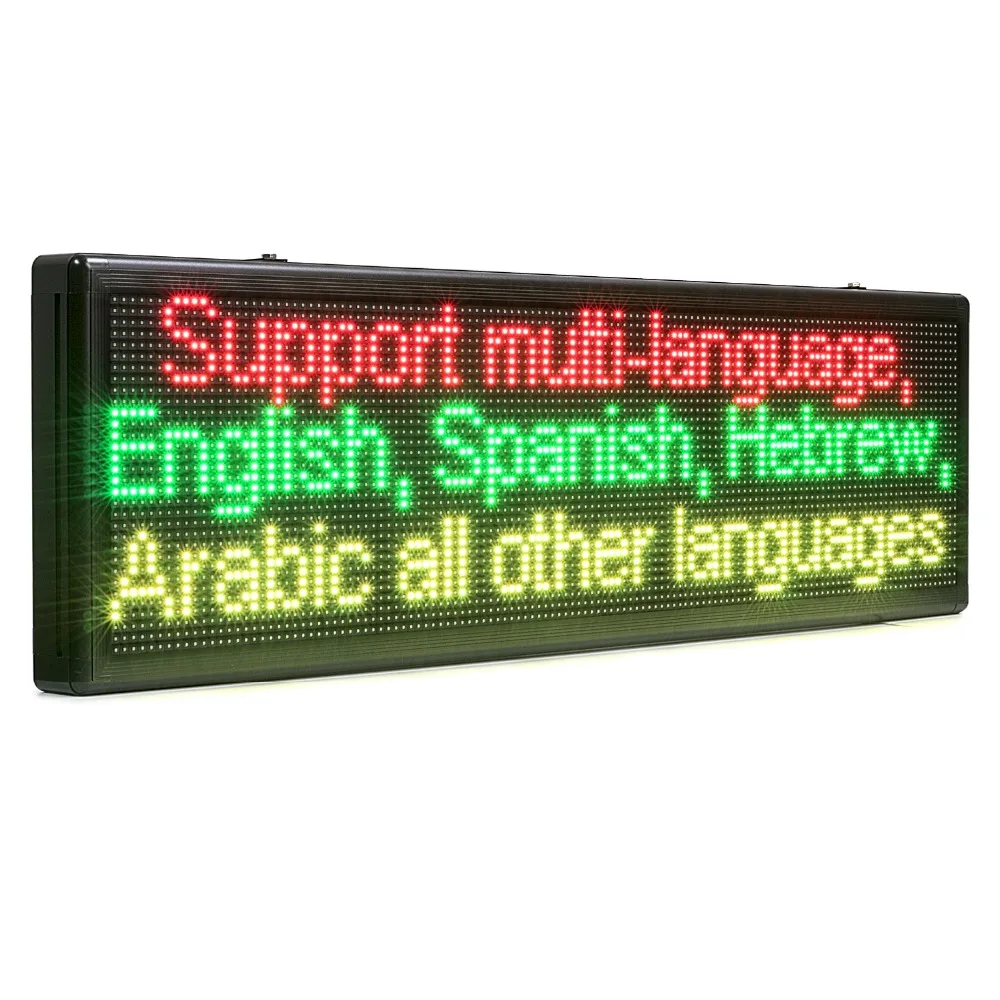 2M P10mm Outdoor RGB Waterproof Full Color LED Display wifi Programmable scrolling Message Board for Shop window Ad business