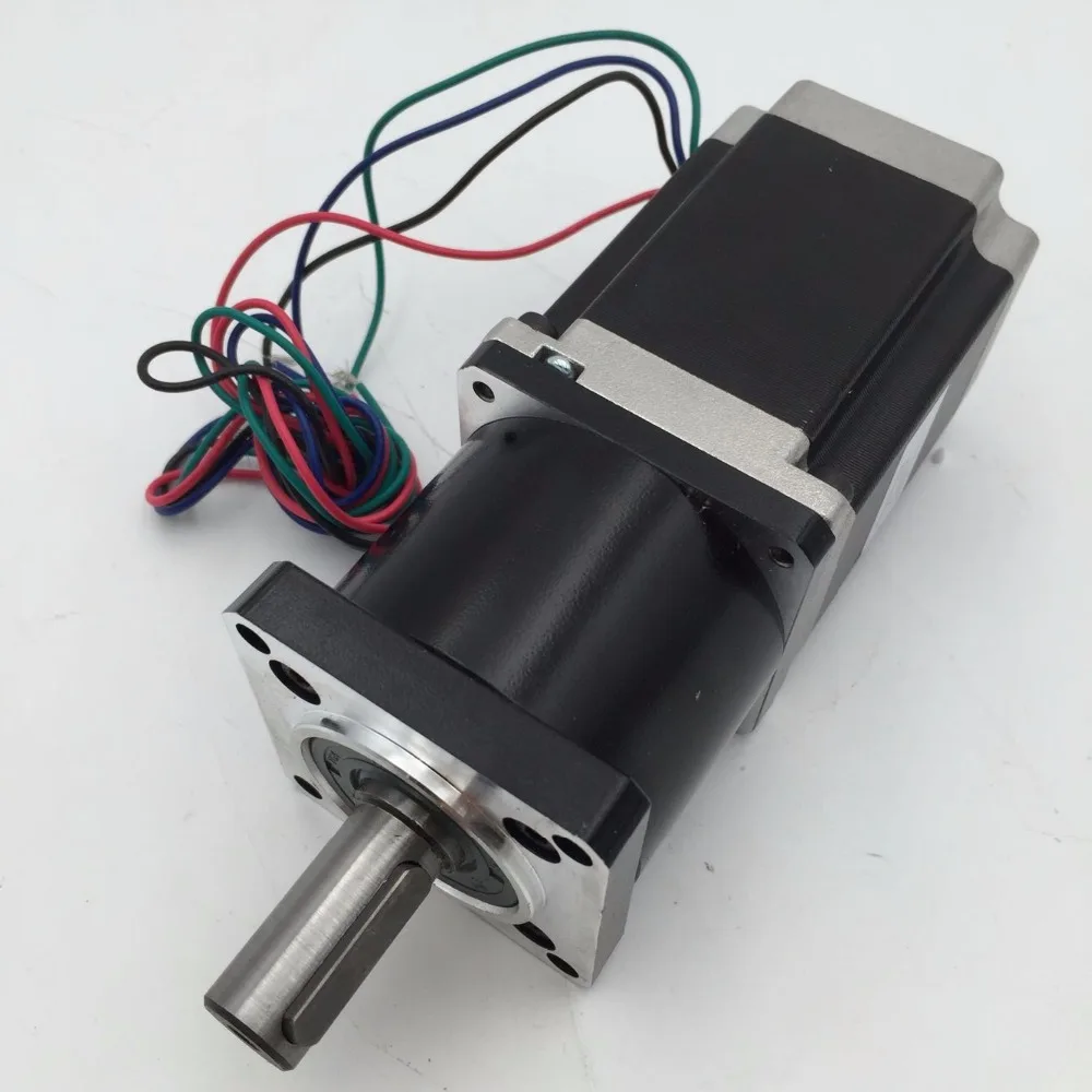 Planetary Nema23 Geared Stepper Motor L112mm Gearbox Ratio 30:1 90Nm Stepper Speed Reducer CNC Router Engraver