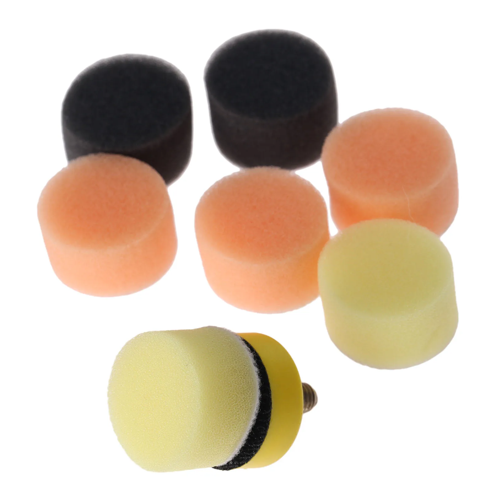 Imagem -02 - Dreld 50 Peças Polegada 25 mm Esponja Enceramento Polimento Almofada para Polidor de Carro m6 Almofada de Polimento Placa Backer para Dremel Ferramenta Rotativa