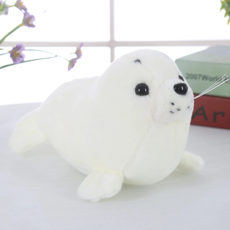 

large 50cm cartoon white seal plush toy soft pillow Christmas gift b1239