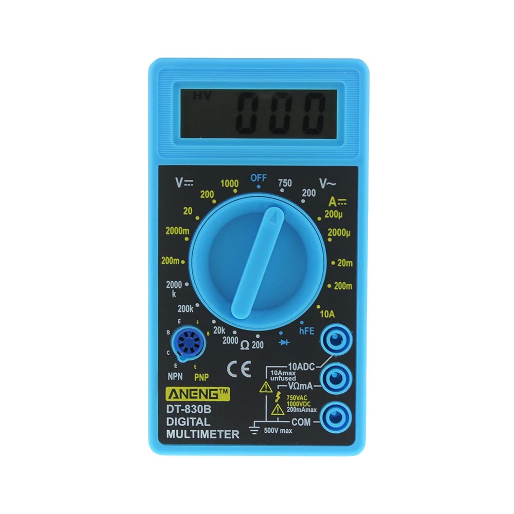 ANENG DT830B LCD Digital Voltmeter Ammeter Ohm Multimeter DT-830B Electric AC / DC Tester Eletronics multi meter