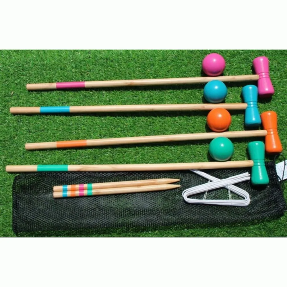 Outdoor Game Sport Gate Ball Croquet Croguet Diameter 7cm 1 Set for 4 or 6 Players