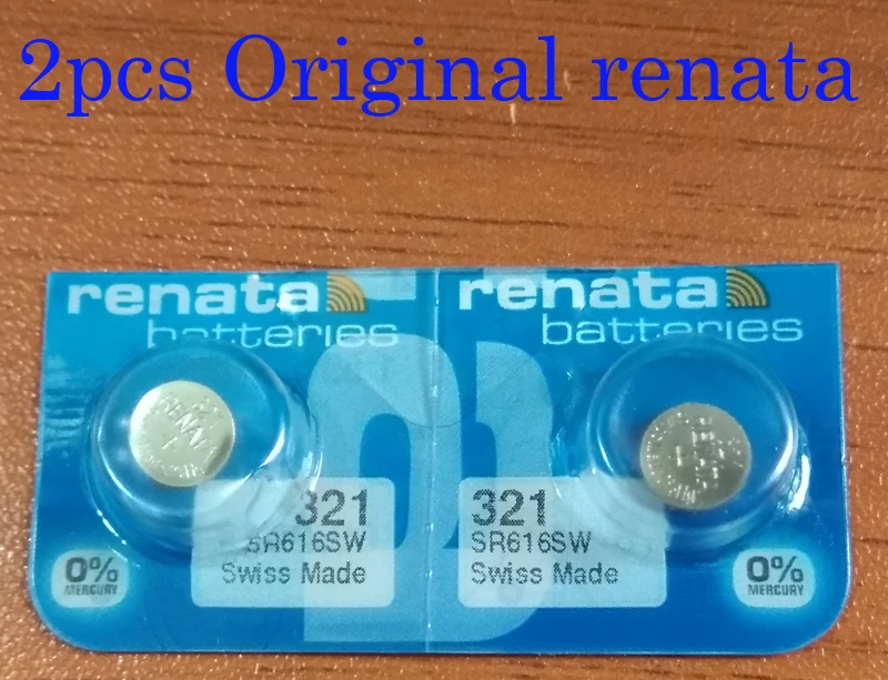 2Xrenata Silver Oxide Watch Battery 321 SR616SW 616 1.55V 100% original brand renata 321 renata 616 battery