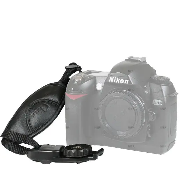 Correa de agarre de muñeca de mano de cámara de cuero