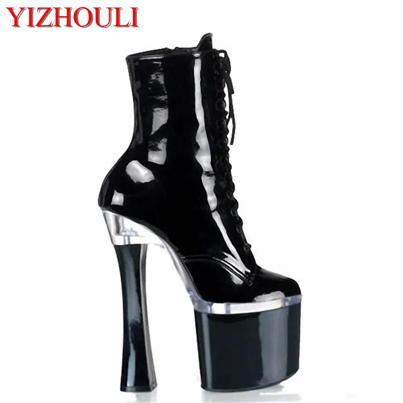 

18cm Spring style leg boots, wholesale high heels, club princess chunky boots, ladies Dance Shoes