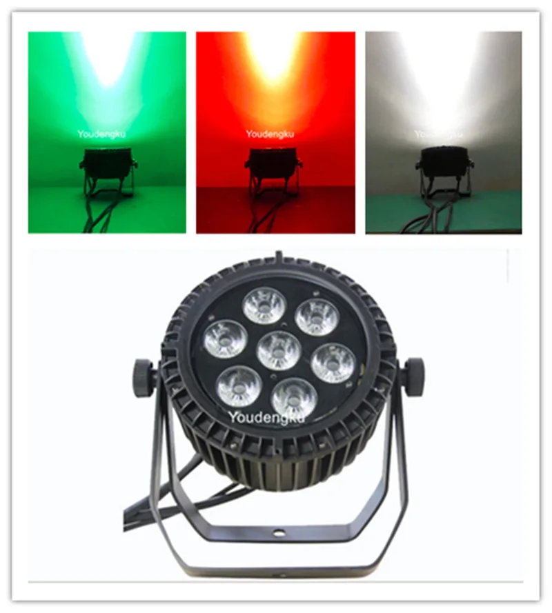 led outdoor slim par light 7x15w 5in1 rgbwa waterproof par 64  par cans led stage lighting