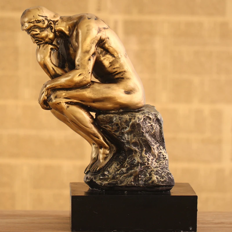 Contemplator, the thinker figure, Resin European characters, Meditation decoration shape, pondering man, ponder and statue ~