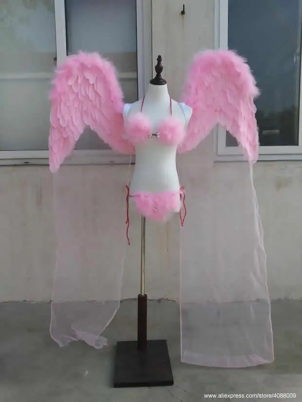 wholesale Children's cute pink ANGEL wings Baby show costumes fairy wings creative girl's birthday gifts free shipping