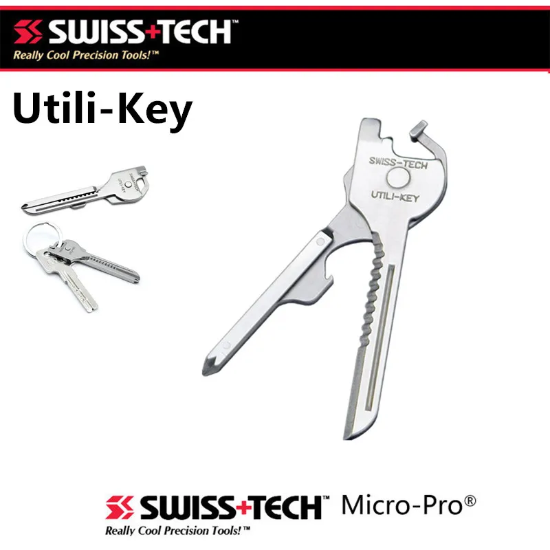 SWISS TECH-Tournevis Multi-Outils en Acier Inoxydable 6 en 1, Kit de Survie pour Camping