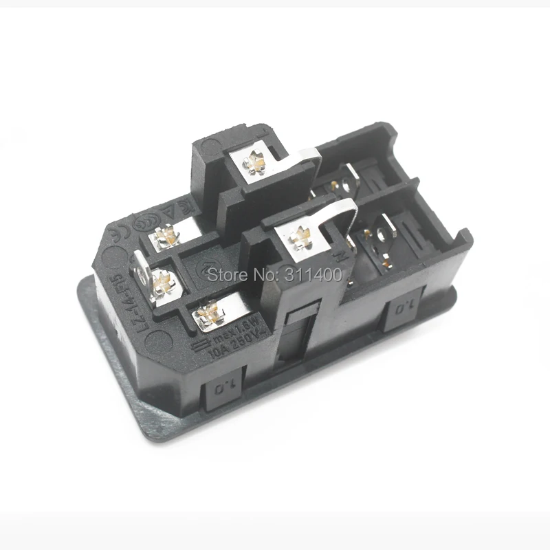 Refletor preto e fusível duplo tipo encaixe