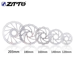 Rotore del freno a disco ZTTO 203mm/180mm/160mm/140mm/120mm 6 pollici rotori del freno in acciaio inossidabile per parti di biciclette da strada di montagna