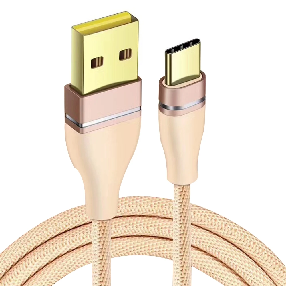 

50pcs/lot 1M 3FT 2.1A Nylone Braided Fast Charge USB -C USB 3.1 Cable for Samsung Galaxy S9 Plus Note 8 S8 Xiaomi Type C Cable