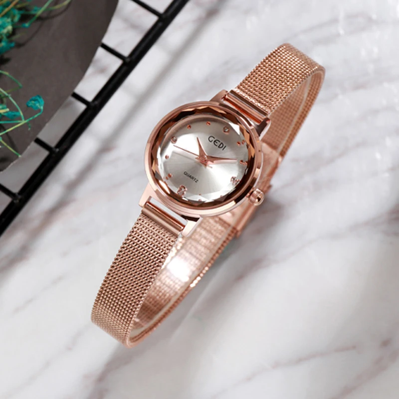 GEDI แบรนด์แฟชั่นนาฬิกาข้อมือนาฬิกาข้อมือสตรีนาฬิกาผู้หญิงชุดนาฬิกาควอตซ์หญิงนาฬิกา Relogio Feminino ใหม่สุดหรู