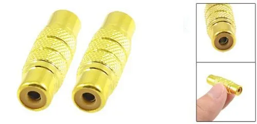 100pcs Gold plated RCA Female to RCA Female AV Audio Video Coupler Adapter connector