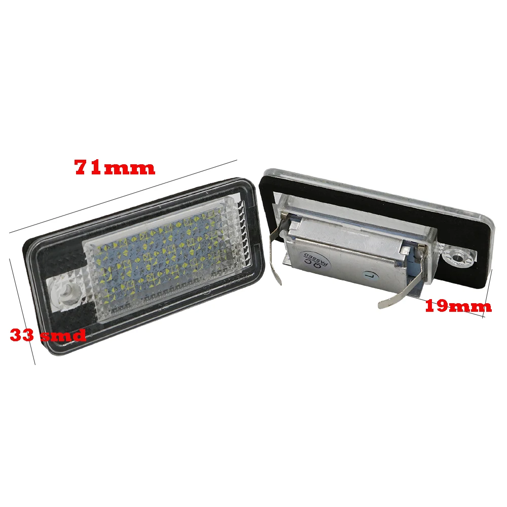 YSY 10sets Car Error Free 18 LED License Number Plate Light White Lamp For Audi A3 S3 A4 S4 B6 B7 A6 S6 A8 Q7