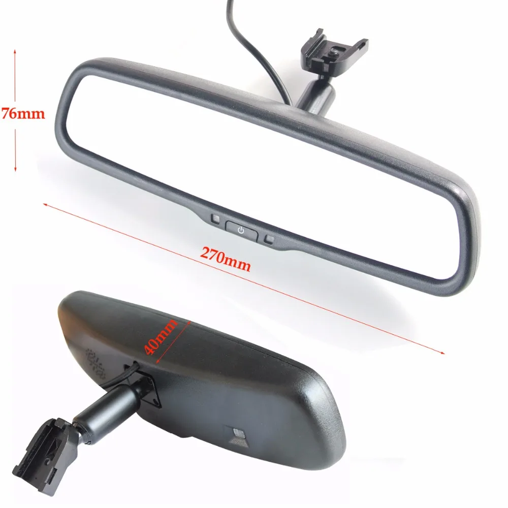 Monitor do espelho retrovisor do carro, TFT LCD, entrada video, 2CH com um suporte especial da montagem, 4,3\
