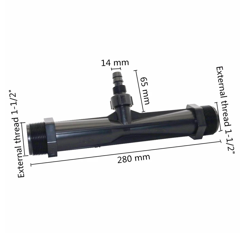 1.5 cal Venturi nawóz wtryskiwacza gwint zewnętrzny rolnictwa do rur do nawadniania automatyczne nawóz emiter System nawożenia