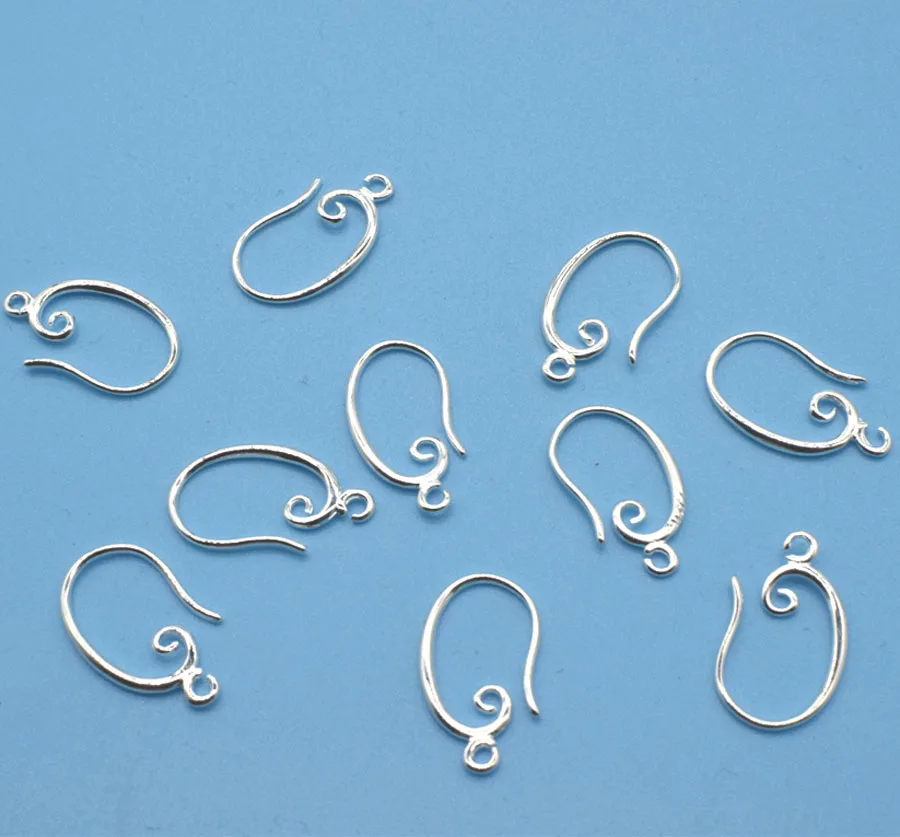 50X Wholesale DIY production jewelry accessories earrings found  silver earrings accessories butterfly shape crystal hand buckle