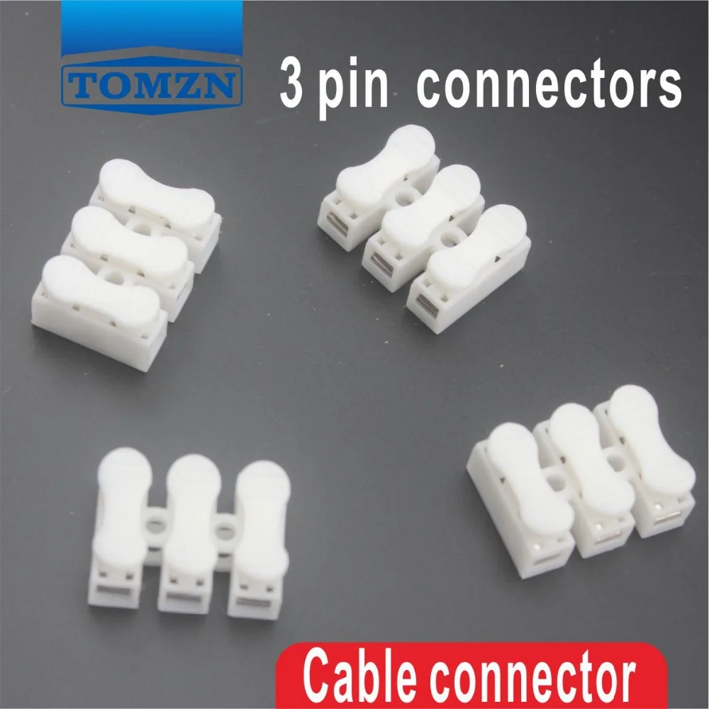 20Pcs 3 pin push quick cable connector terminal Wiring Terminal 10A 380V